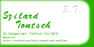 szilard tontsch business card